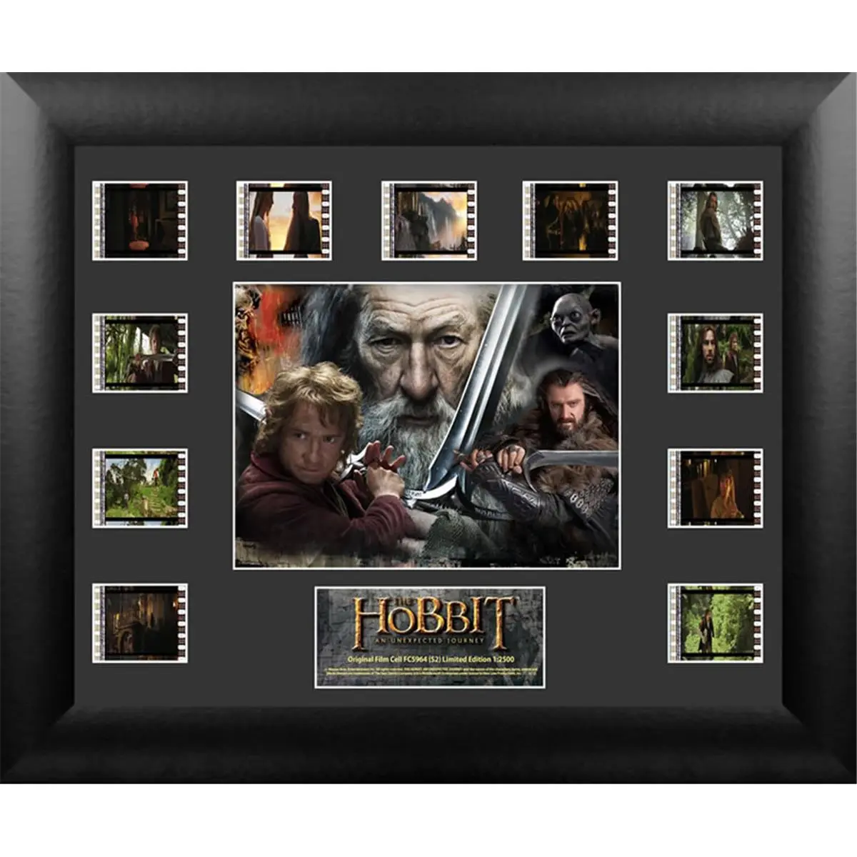 212 MAIN Numbered Limited Edition MDF Frame Real Film Cells Print - The Hobbit: An Unexpected Journey S2 Mini Movie Scenes, 13x11in Rectangle Wall Art Decoration for Hobbit Fans (Numbered Plaque), Hobbit Fans Of The Hobbit: An Unexpected Journey, Name Pla