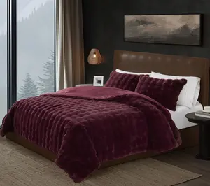 Frye Bubble Faux Fur Full/Queen Comforter Set