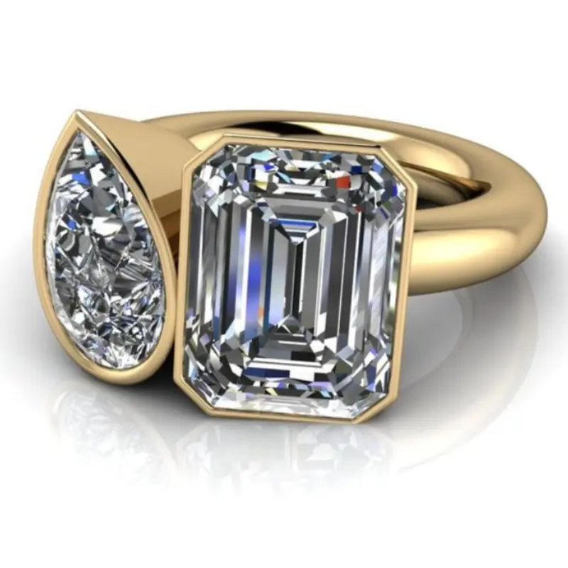 Women's Fashion Ring with Zirconia Stone, Sparkling Zircon Inlay, Unique Style Jewelry for Valentine's Day, Wedding, Party, Anniversary Gift, Unique Rings, Beautiful Rings