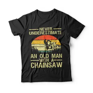 Funny Lumberjack Design For Men Dad Logger Arborist Chainsaw T-Shirt Breathable Casual Crewneck Graphic Peak Design