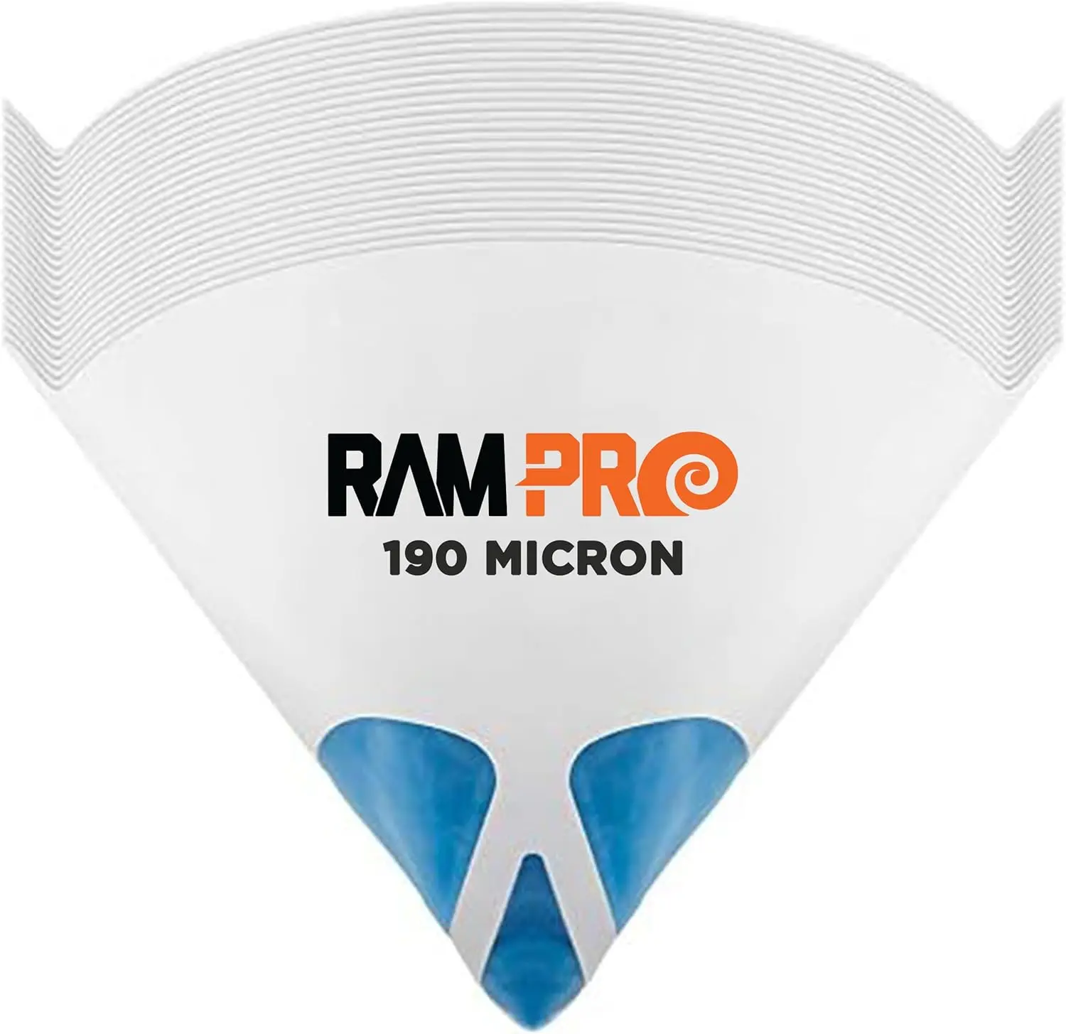 Paint Strainers - 190 Micron Paint Filter, (50 Pack) Ultra-Fine Paint Filter Strainer - Pure Blue Nylon Mesh - Premium Grade Paint Strainers Paper Cone - Great for All Painting Projects by Ram-Pro
