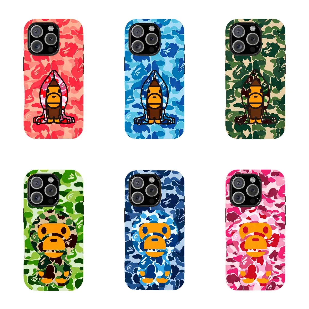 Baby Milo Bape A bathing APE Phone Case, Compatible with iPhone 17 16 15 14 13 12 11 Pro Max Plus