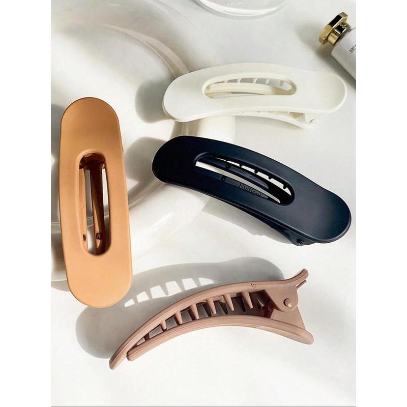Solid Color Hair Clip, Fashionable Hair Accessories for Women & Girls, Minimalist Headwear Suitable for Girlfriend