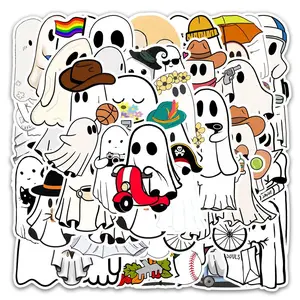 Ghost Series PVC Sticker, 54pcs/set Waterproof Self Adhesive Decor Sticker for Gift Greeting Card Water Bottle Laptop Phone Case