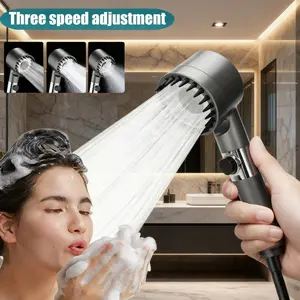 High Pressure Handheld Shower Head with Switch Control, Adjustable Shower Head, G 1/2" Connection, Five-Level Filtration, Filtered Shower Head, Pet Washing Shower for Hard Water, Suitable for Hotels and Rvs