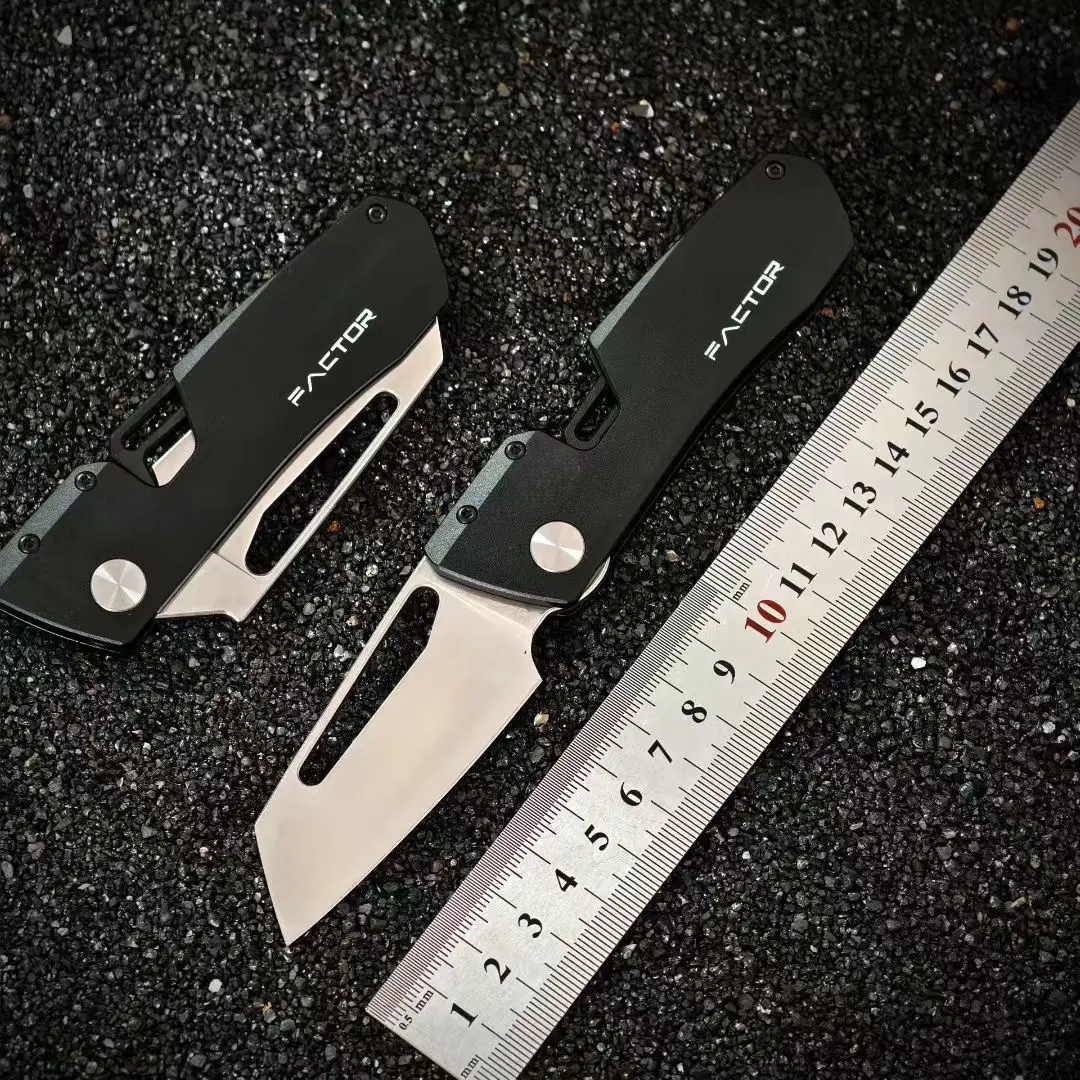 Portable Camping Cutlery with Precision Gong T6061 Lightweight Foldable Aluminum Handle, Magnetic Lock, Compact Fold - Portable Kitchen Tool for Hiking-Light Outdoor, Peeling, Fruit/Meat Cutting, Camping Enthusiasts Gift, 17.8Cm, Travel