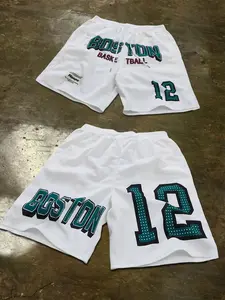Unisex Boston #12 Basketball Shorts Athletic Shorts Viral CleanFit SportCore Premium Breathable Mesh Fabric Adjustable Drawstring Relaxed Fit Streetwear OOTD