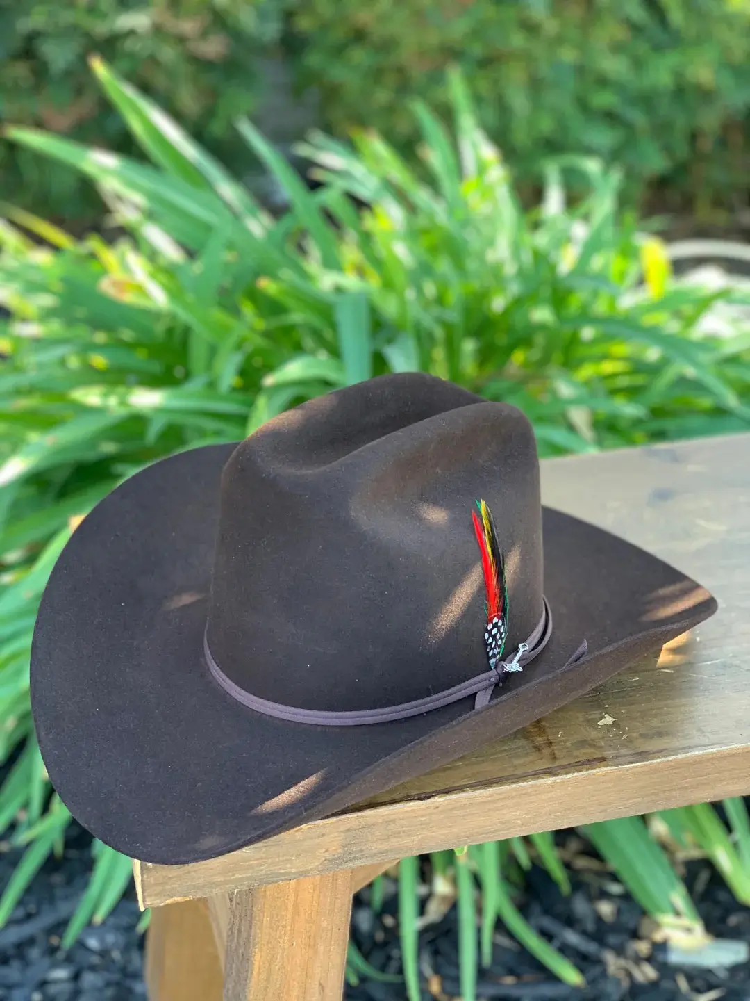STETSON 6X RANCHER CHOCOLATE COWBOY FELT HAT (COPA ALTA FALDA/BRIM 4")