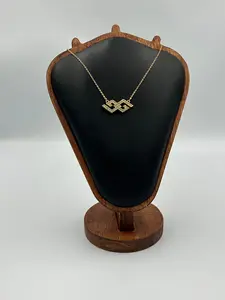 Pre-owned Givenchy Gold Tone Geometric Chain Pendant Necklace