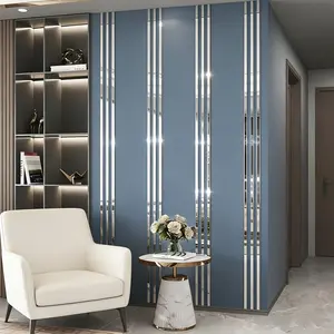 10pcs， Silver long acrylic mirror wall sticker, 4x50cm self-adhesive waistline decorative strip, DIY hole free and easy to install, used for fashionable decoration, living room, bedroom, ceiling frame, TV background wall, beautiful seam sticker