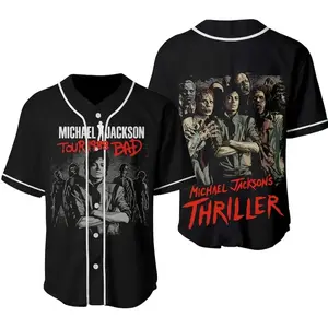 Michael Jackson Baseball Jersey – King of Pop Music Shirt, Retro 80s Fan Apparel