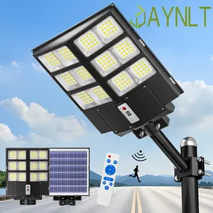 Solar Outdoor Lights  - 15000mAh 6500k Solar Parking Lot Lights, 6500K LED Solar Lights, Dusk To Dawn, Remote Control, Motion Sensor, Commercial GradeBrighter lighting effect, Outdoor Light for Basketball Court, Road, Yard,carport Safety
