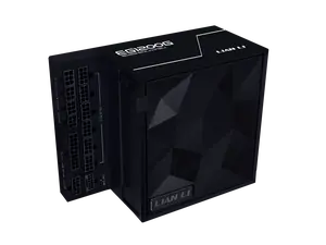 Lian Li Edge Serie - 1200W Full Modular Power Supply (Fan USB Hub Included) - Gold - ATX 3.1 - PCIE 5.1 Support - 12V-2x6 Connector - L-Shape Design for Dual Chamber Case - Black -EG1200G.BH