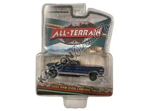 CHASE 2022 Ram 2500 Laramie 4x4 - Patriot Blue and Billet Silver (All-Terrain) Series 14 Diecast 1:64 Scale Model - Greenlight 35250F