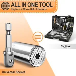 Fathers Day Dad Gifts from Daughter Son Wife Super Universal Socket Tools Gifts for Men, Grip Set with Power Drill Adapter Cool Stuff Gadgets Present Ideas Gifts for Dad Husband Him Grandpa Step Dad