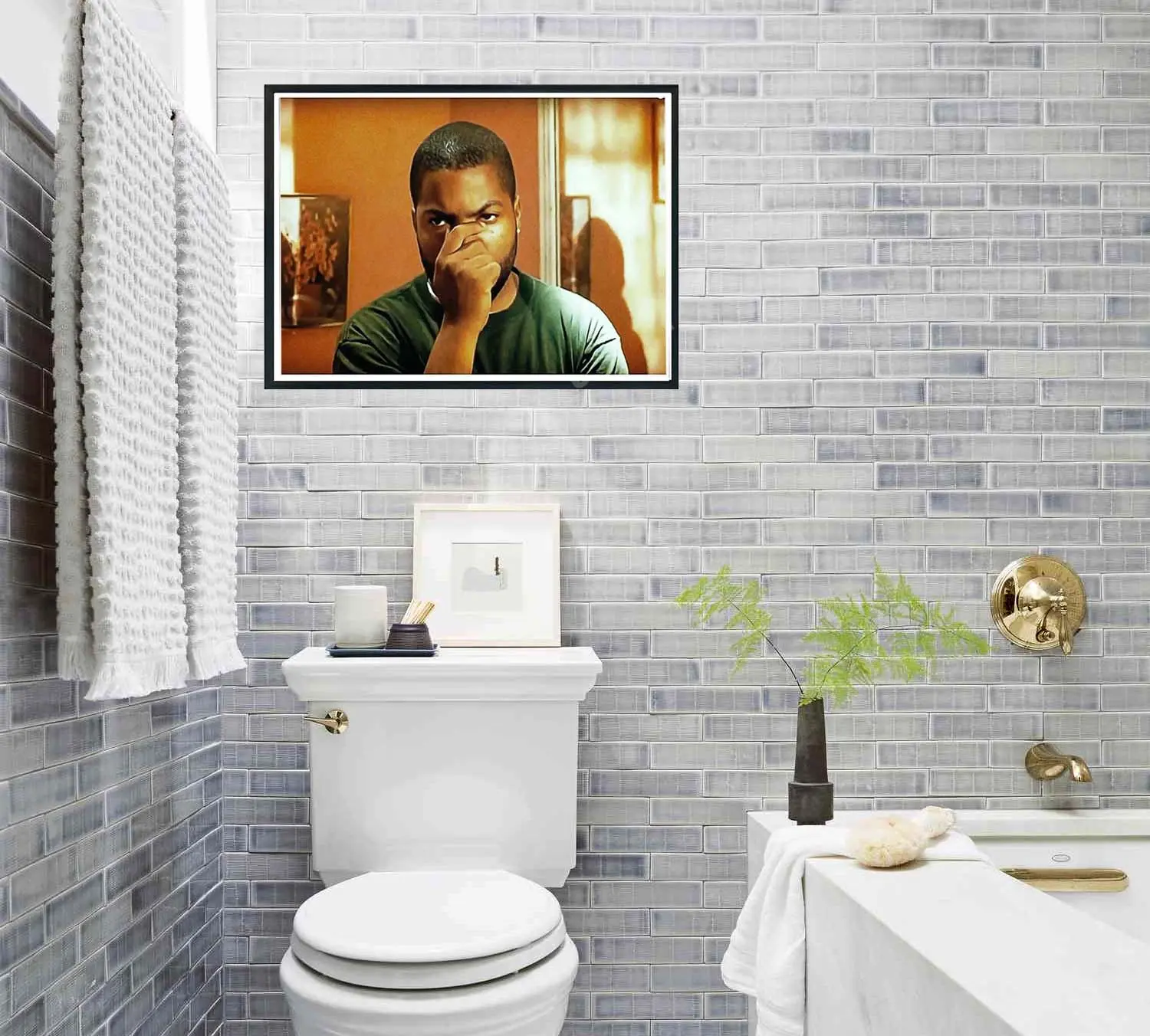 Friday Bathroom Scene Movie Poster Pop Culture Classic Film Wall Art Decor Decoration