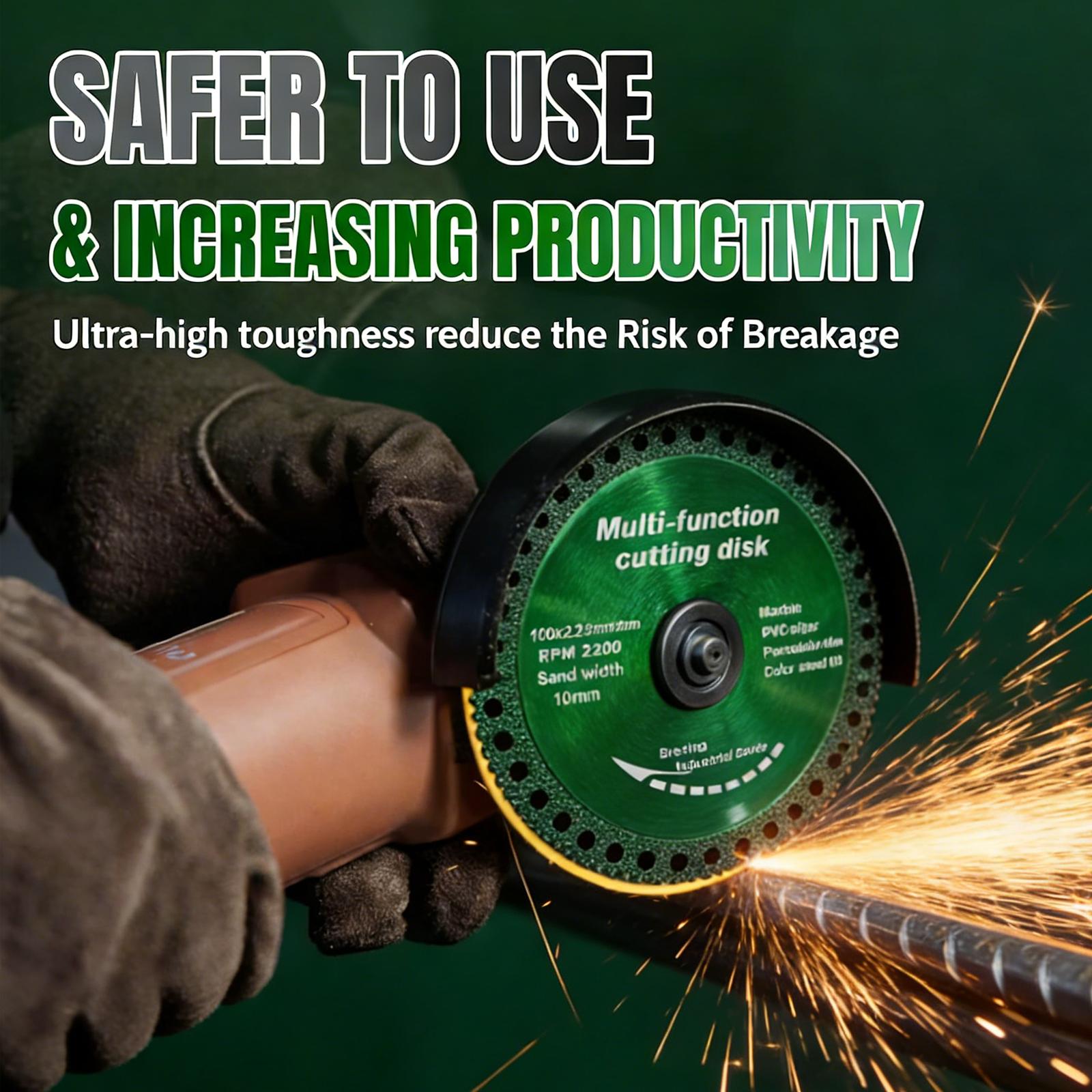 4 Inch Multi-Material Cutting Blade 100x22.23x2mm - Thick Dry Cut Disc for Metal, Tile, Marble, Stone & Plastic - Durable Angle Grinder Wheel for Alloy, Cast Iron, Masonry Construction