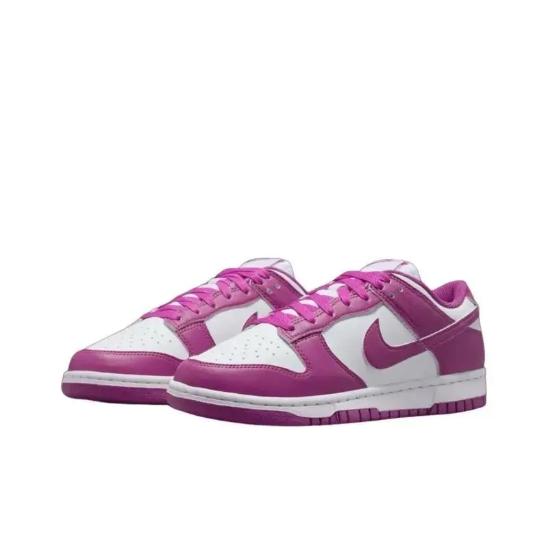 Nike Dunk Low Next Nature Hot Fuchsia (Women's) Sports Shoes Trainer DD1873-110 New Colorblock Sneakers Fashionable Sneakers