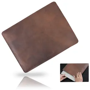 Roll over image to zoom in Genuine Leather Case Laptop Sleeve Cover Compatible with The MacBook Pro 13,Air 13, Leather Cover Notebook Computer Case, Protective Carrying Bag Slim