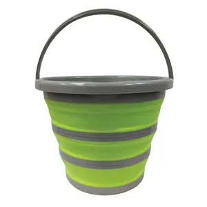 Centurion  10 Liter Collapsible Bucket, Lime Green-Grey