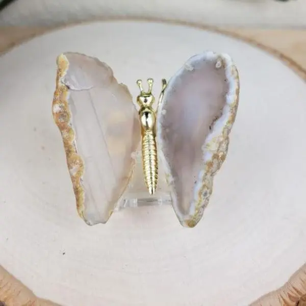 White Agate Butterfly