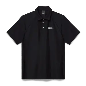 NOBULL Men's All Fore It Polo in Black NOBULL Men's All Fore It Polo in Black