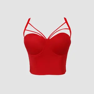 Women Corset Sleeveless Vintage Solid Halter Elevated Going Out Tube Tank Tops wedding Party weighted vests women Jacquard Low Cut Sexy Cropped Women Tank Top Fishbone Clubwear Spaghetti Strap Basic