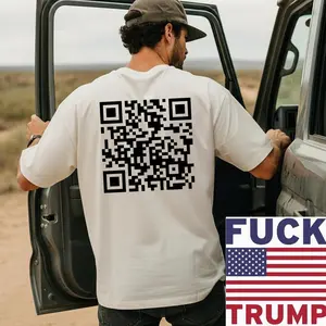 F*ck Trump Qr Code Shirt, Subtle Anti Trump Tee, FDT T-Shirt, Anti Fascist Political Shirt, Funny Protest Graphic Tee, Dark Humor Shirt