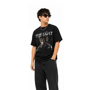 "Emo Rap The G.O.A.T" Heavy Cotton Tee, Dark Aesthetic Graphic Shirt, Alternative Streetwear Fashion