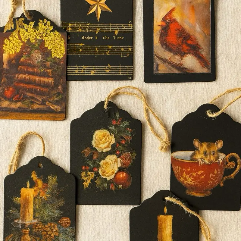Personalized Christmas Gift Tags Set of 6 Custom Name Tags for Unique Gifting Ideas Easy to Use & Simple Design