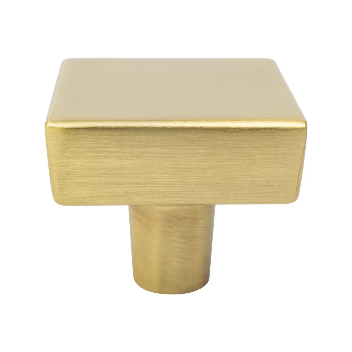 Berenson Brookridge Square Doorknob - 1 3/8 in. Transitional Modern Brushed Gold Door Hardware, Premium Doorknobs for Residential Use, Zinc Metal