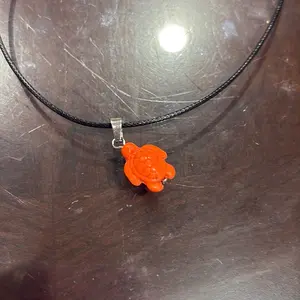 Orange turtle necklace
