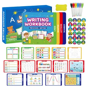 Early Learning Penmanship Practice Book Set, Alphabet Pen Control Workbook, Writing Skill Training Tool, Ideal Gift for Kids