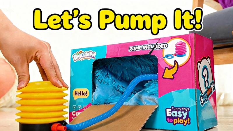 BigCutePet Inflatable Plush Toy  Peel it! Pump it! Watch it GROW! Oversized Cartoon Doll Kids Birthday Gift