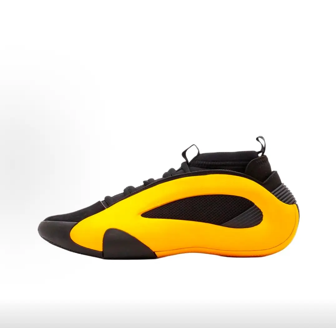 Daily wear: Round-toed yellow low-top basketball shoes with cushioning, comfortable and breathable.
