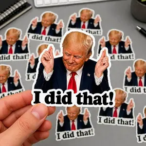 Trump I Did That Sticker (NOT COMBO), Gas Price decal, Meme Viral Ant!!!!!!-Trump & Eclipse Stickers