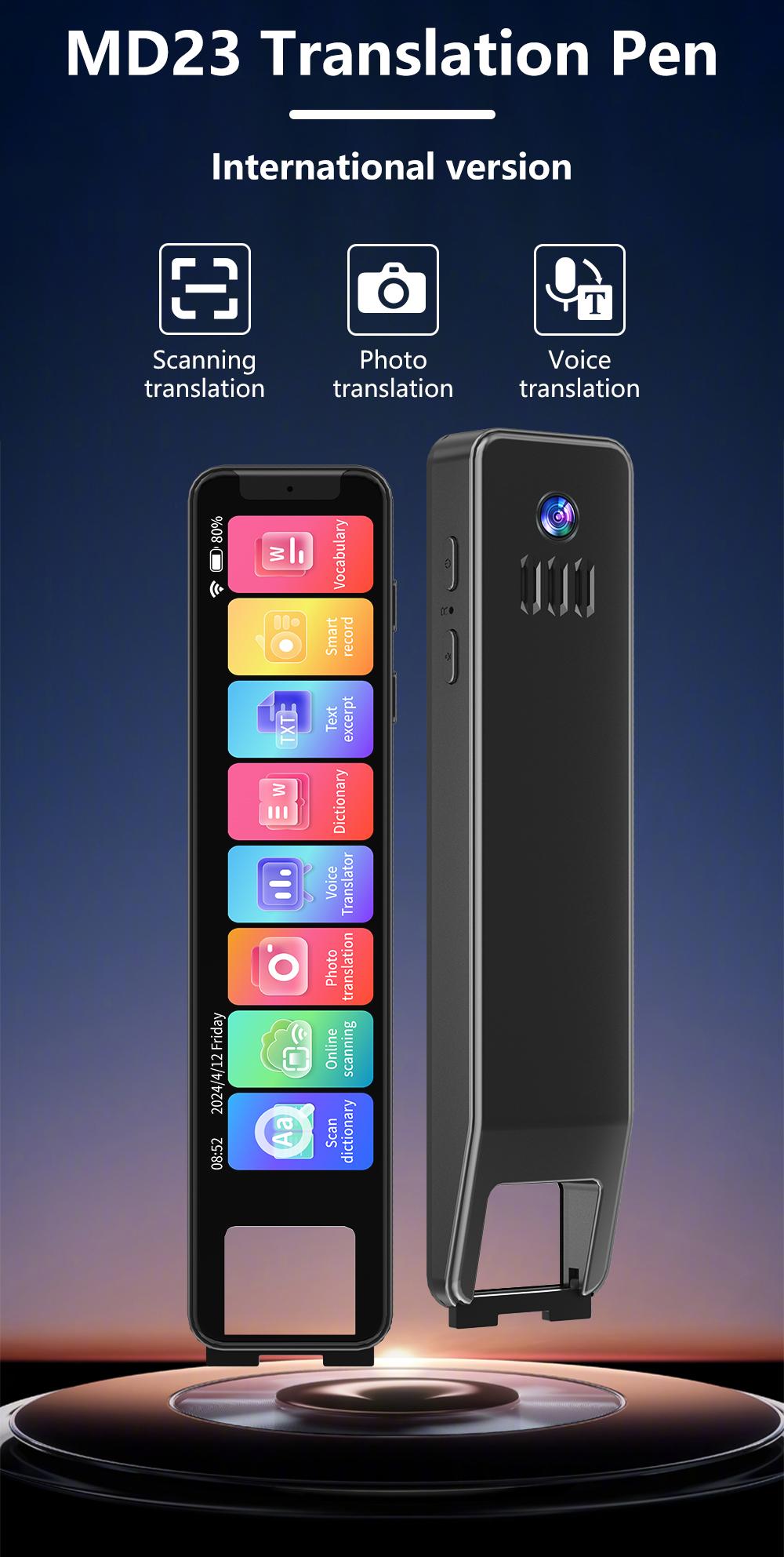 Smart OCR Scan Translator Pen, Dictionary Pen-Real-time Voice translator,suitable for language learning,travel and business