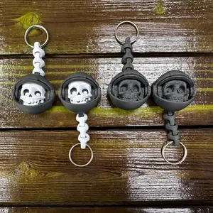 Astro Skeleton Keychain