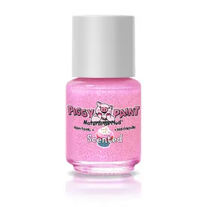Piggy Paint Cupcake Cutie Scented Glitter Light Pink 0.25oz Non-toxic Vegan Water-based Formula Kid-friendly