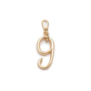 Small Plaza Number Charm #9 for Personalizing Accessories