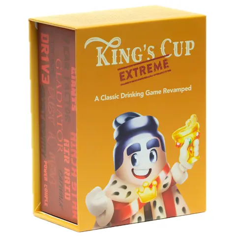 King's Cup Extreme - Party Game with Waterproof Cards - College Party Drinking Game Gift For Friends and Families