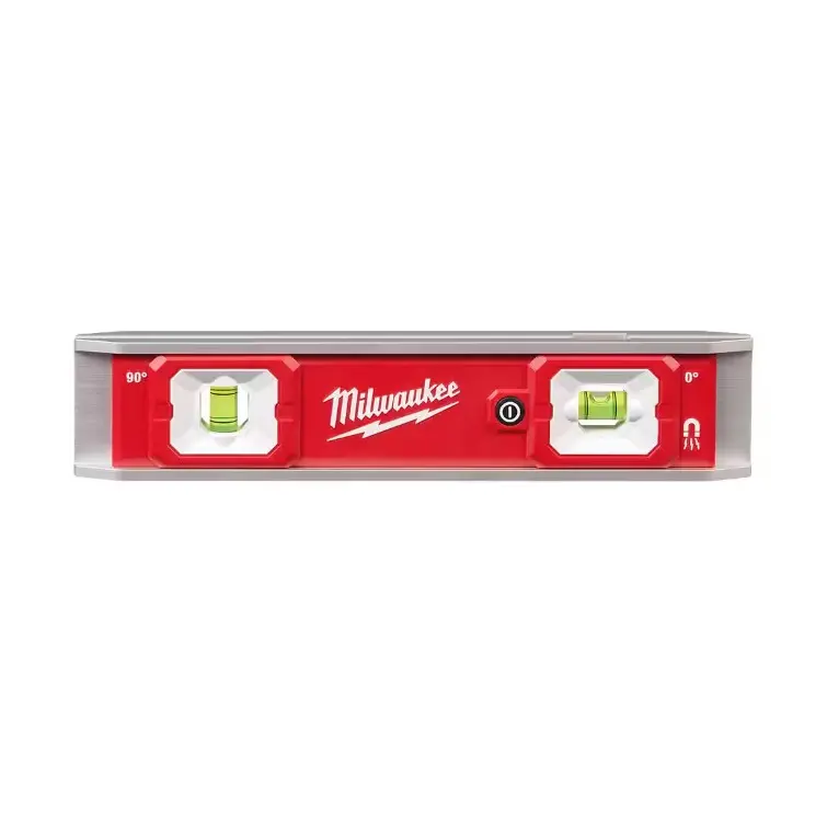 Milwaukee 9" Torpedo Level Tool with Lighted Vials, Model 48-22-5105