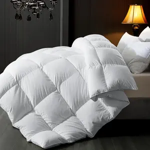 ® Feather Comforter Twin Size, Filled with Feather and Downfiber, All Season White Duvet Insert - Luxury Hotel Style Medium Warm Bed Comforter - 100% Cotton Cover, 68x90 inches