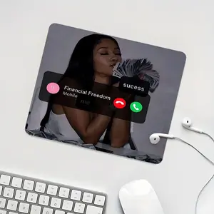 Financial Freedom Themed Square mouse pad, Gaming mouse pads, Gaming mousepad, Desktop accessory, Aesthetic Desktop Decorative Protective Pad, Rubber Anti-slip Lockedge Work Pad, Small Size Suitable for Laptop, Desktop Computer Games, Work, Family