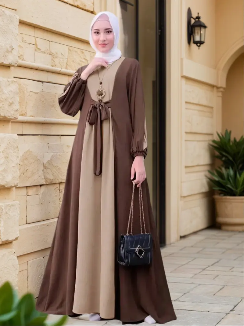 white christmas dresses Arabian Casual Maxi Gown XS / 58 Inches main image 1