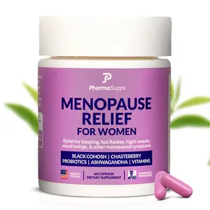 Natural Menopause Supplements for Women | Perimenopause Support for Hormonal Balance, Hot Flashes, Bloating & Mood Swings | With Probiotics, Prebiotics, Black Cohosh & Chasteberry