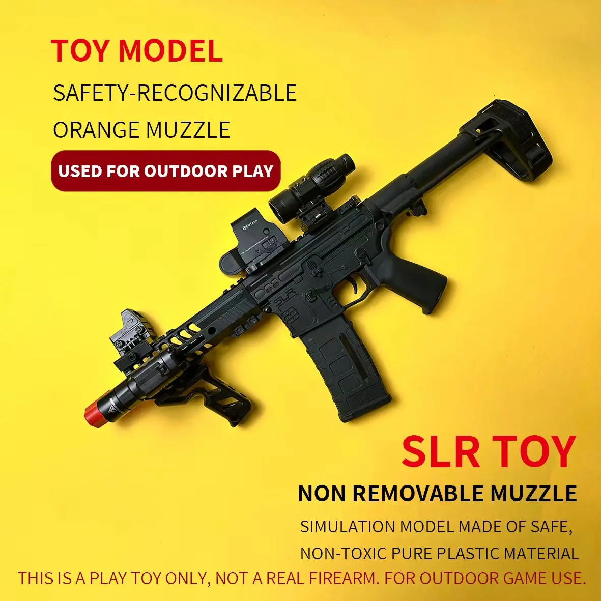 68.5cm SLR Model Gel Blaster Electric toy.Gel Blaster Electric toy Safe Orange Tip,Age 14+