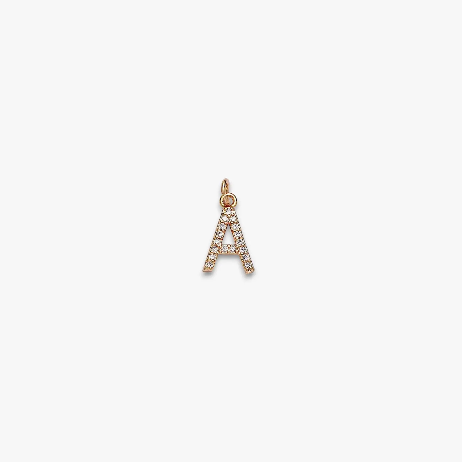 Micro Pave Letter Charm