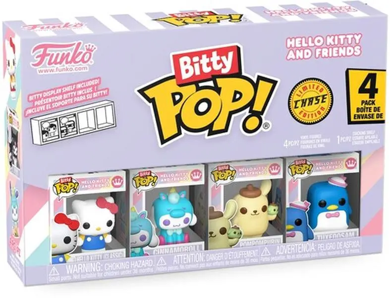 Funko Bitty POP! Sanrio - Hello Kitty 4-Pack Collectible Vinyl Figurine/Statue, 0.9 in for Shelf-Packed Fun