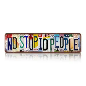 4x16 Inch Colorful 2D Flat Aluminum (Aluminium) Wall License Plate - Funny Sarcastic Retro Long Metal Sign for Home, Office Decor
